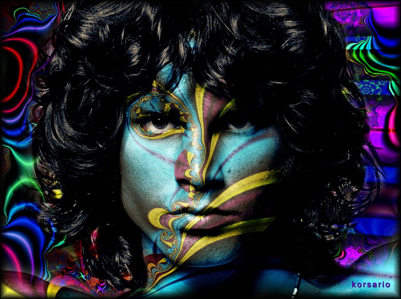 Jim Morrison Fractal Background