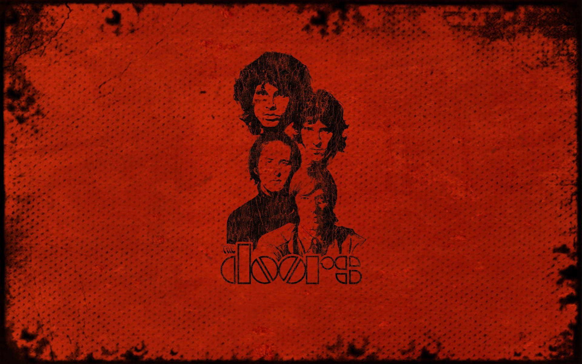 Jim Morrison Red Metal Background