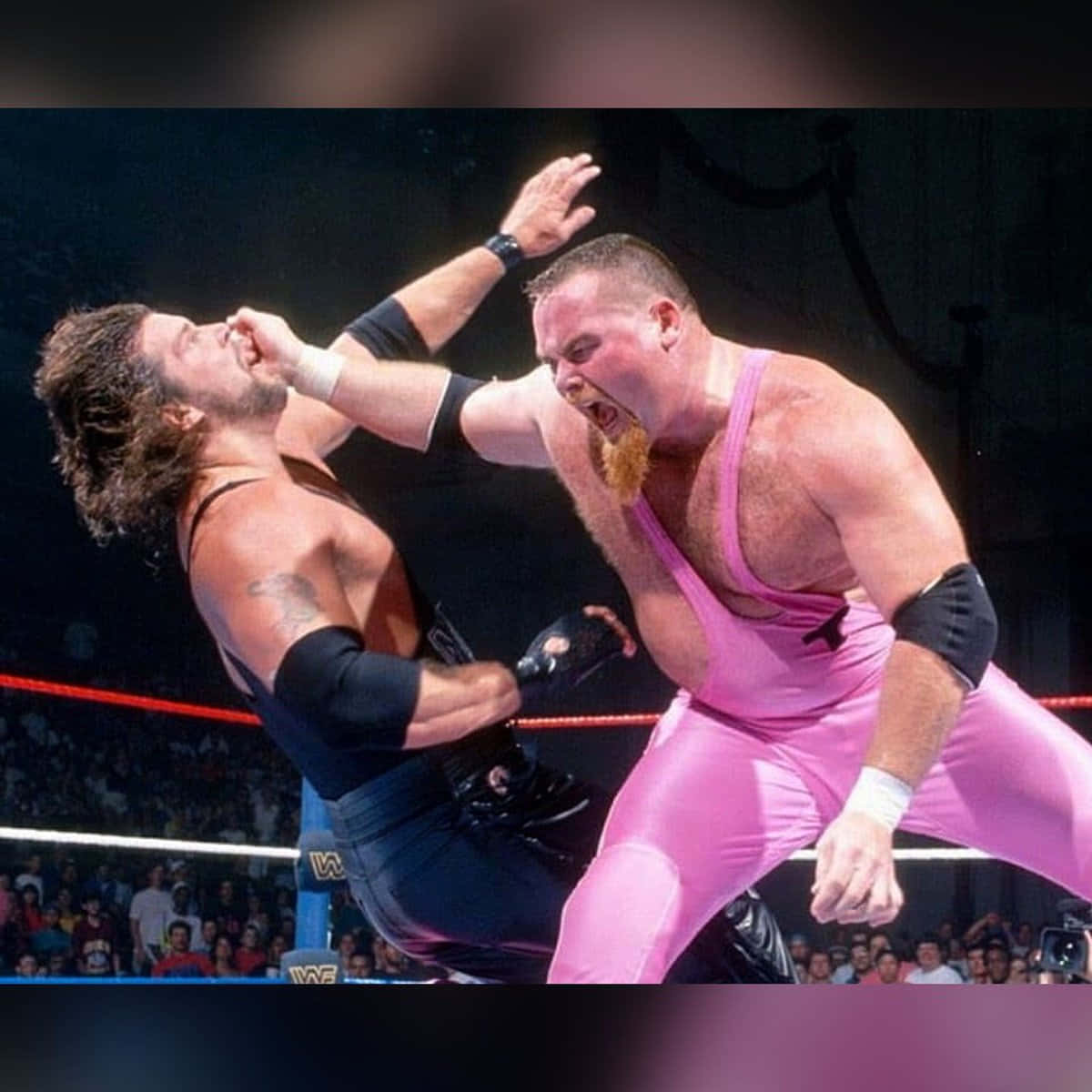 Jim Neidhart Beating Opponent Background