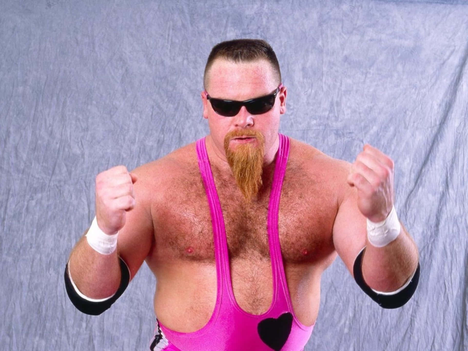 Jim Neidhart Clenching Fists Background