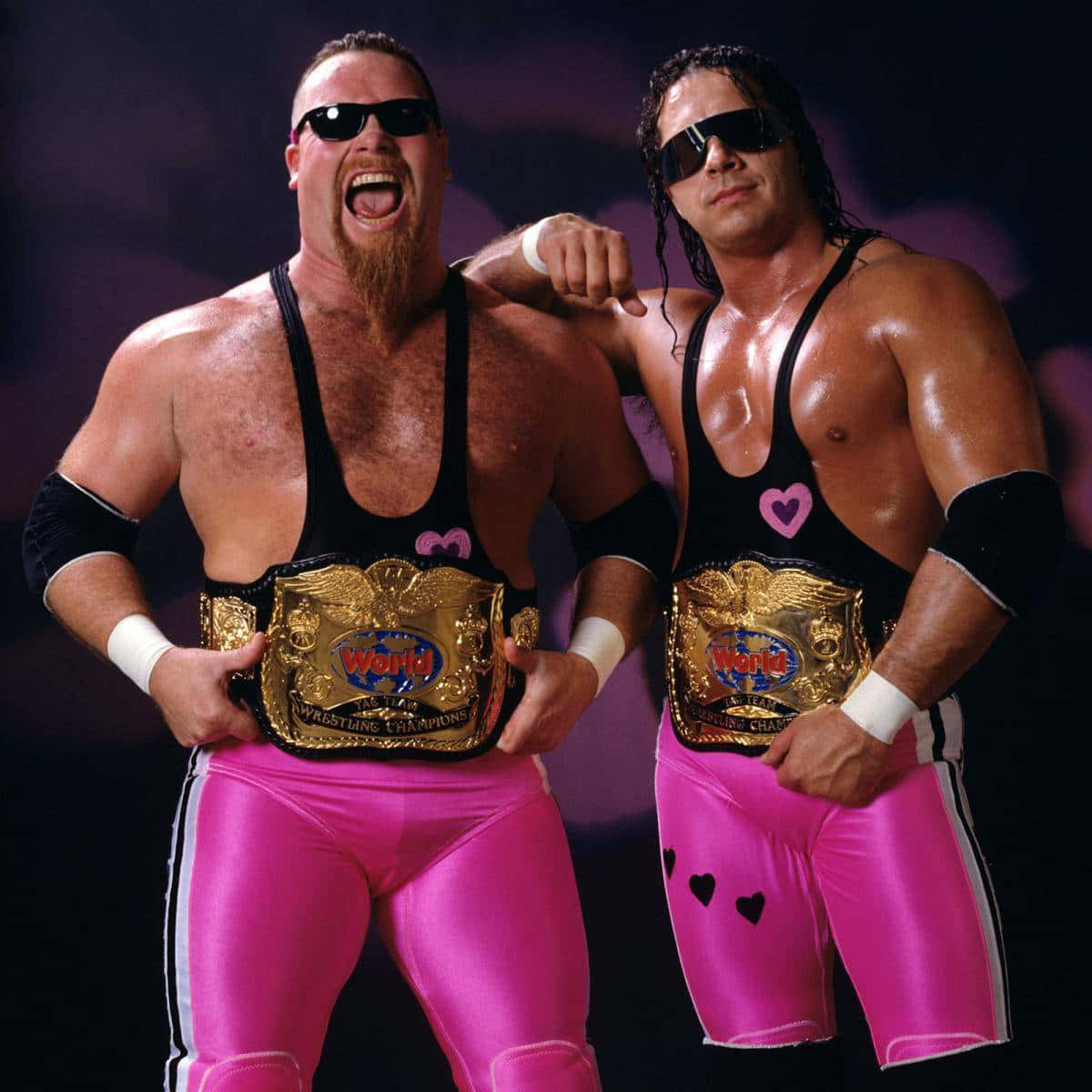 Jim Neidhart Wearing Belts Background