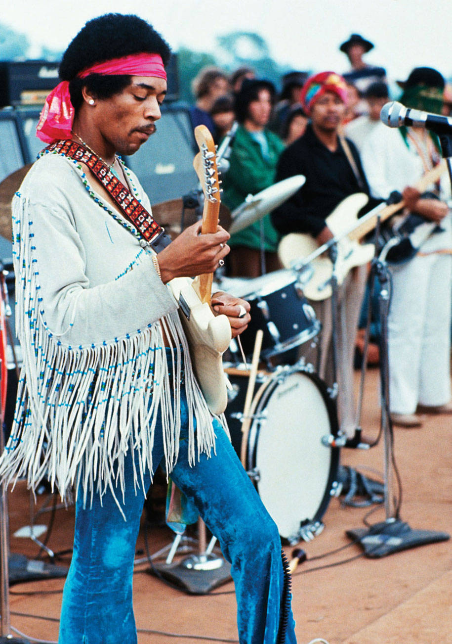 Jimi Hendrix At Woodstock Background