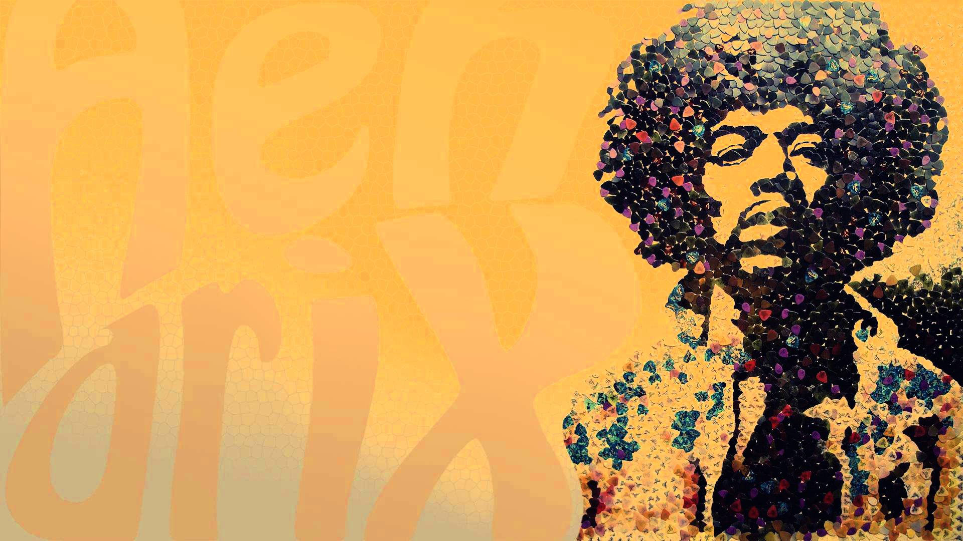 Jimi Hendrix Sequins Art