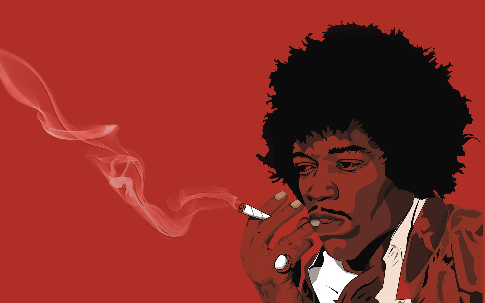 Jimi Hendrix Smoking Vector Artwork