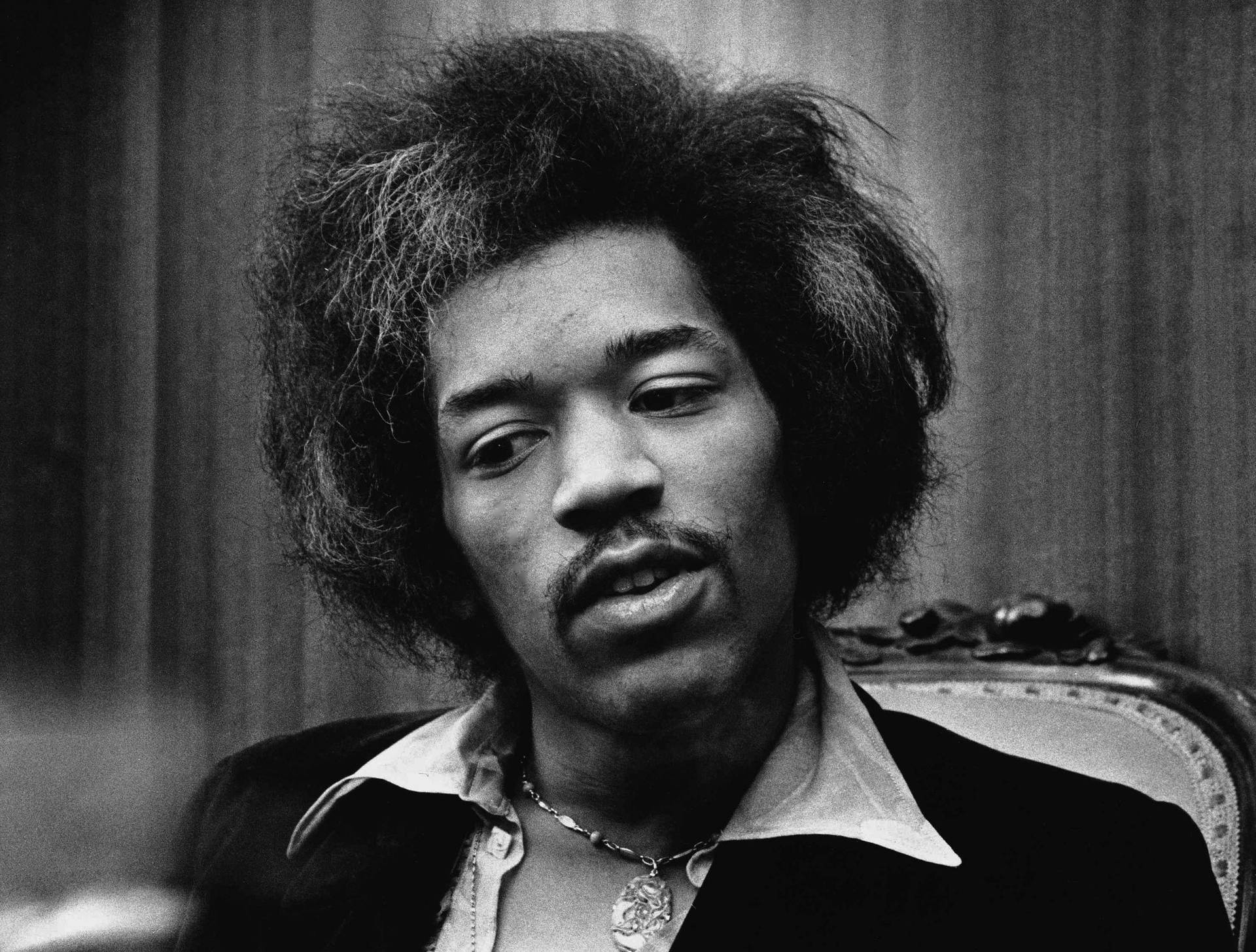 Jimi Hendrix Uncombed Hair Background