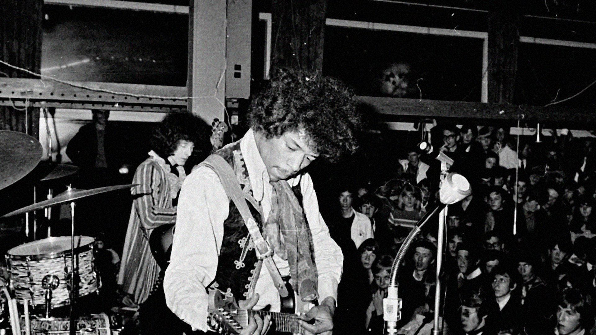 Jimi Hendrix With Band Background