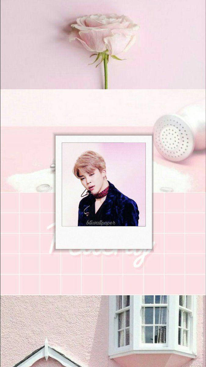 Jimin Aesthetic Pink Collage