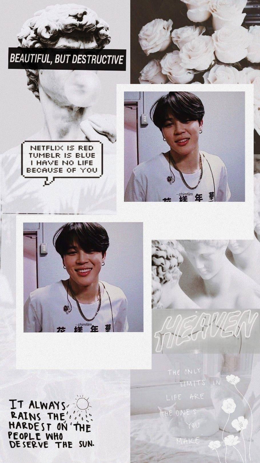 Jimin Aesthetic Quote Collage