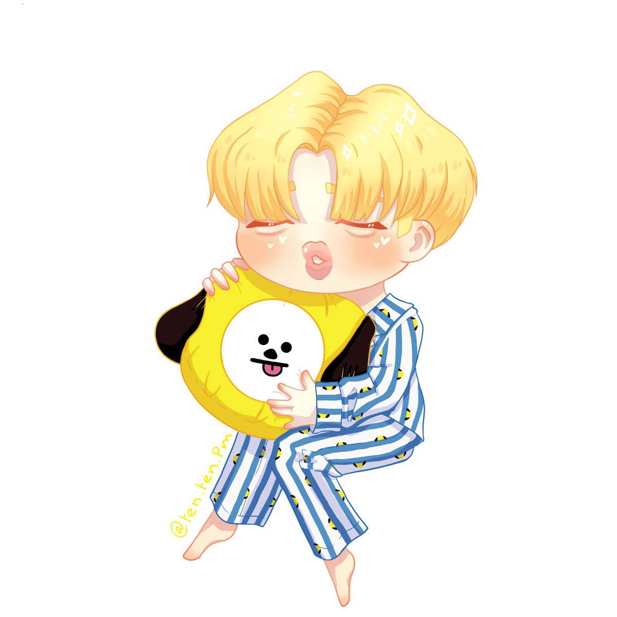 Jimin And Chimmy Bt21 Pillow Background
