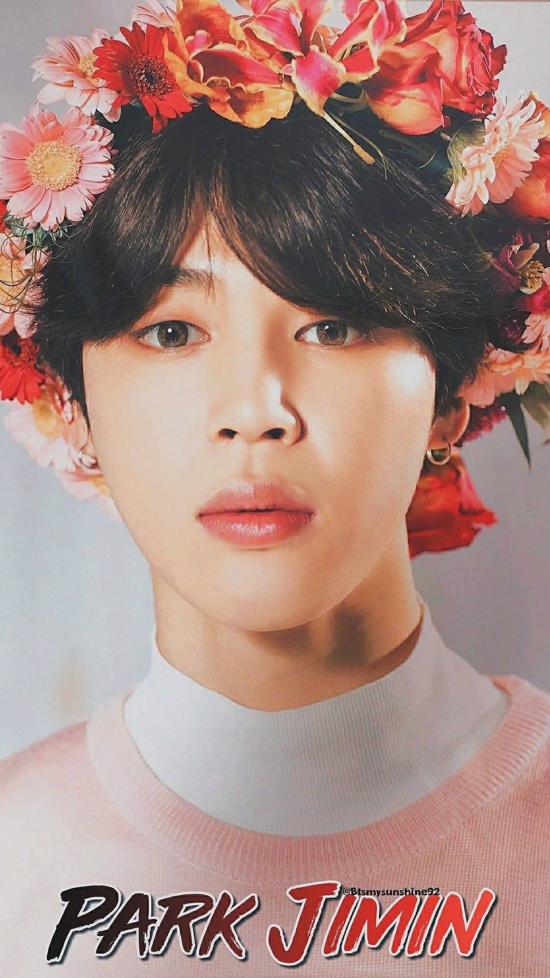 Jimin Bts Cute Flower Crown Background