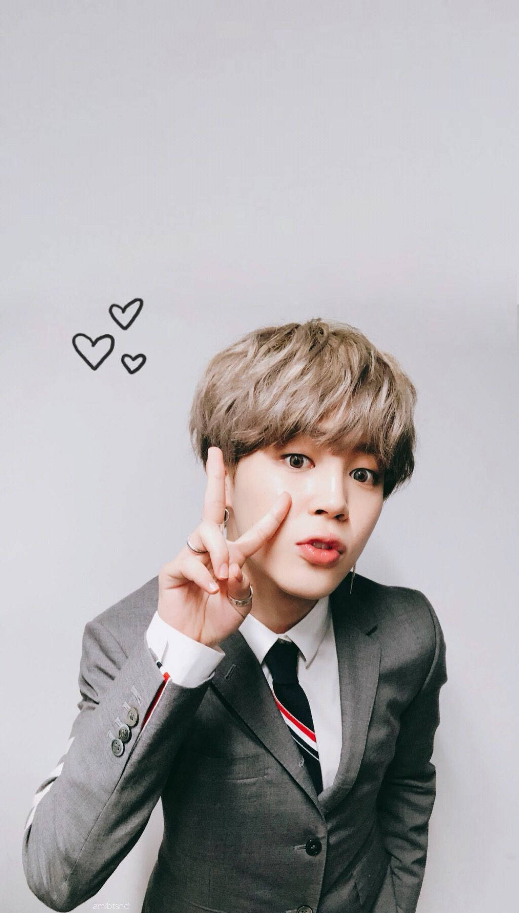 Jimin Bts Cute Peace Sign Background