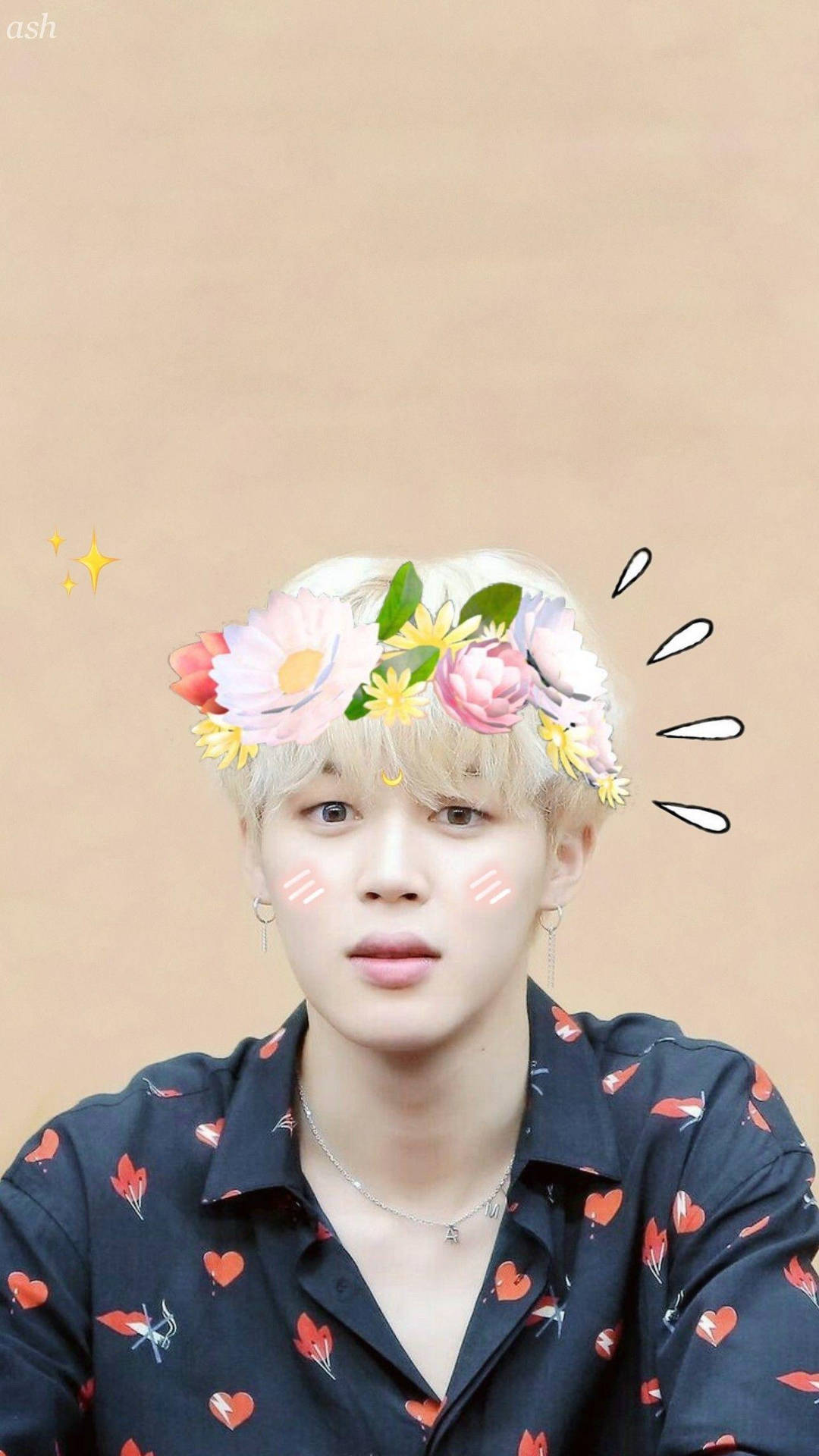 Jimin Bts Cutely Surprised Background