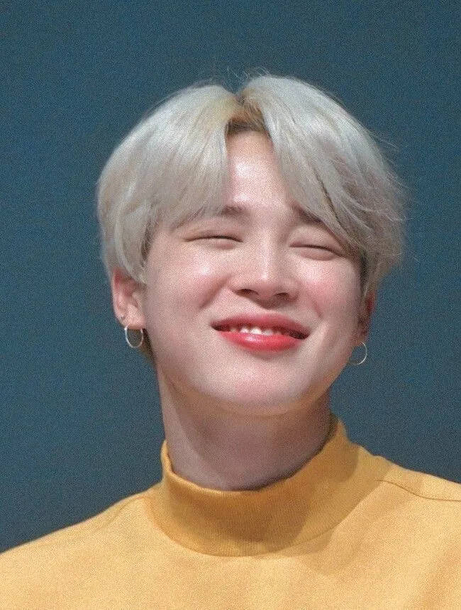 Jimin Of Bts Smiling With Eyes Closed Background
