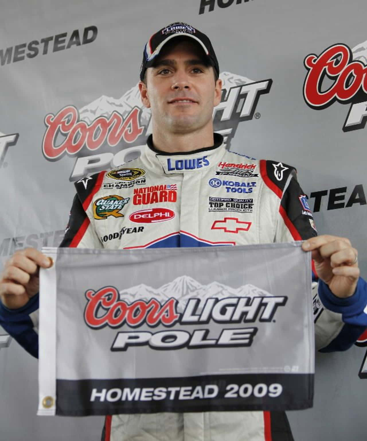 Jimmie Johnson Dominating The Nascar Race In His Iconic #48 Race Car. Background