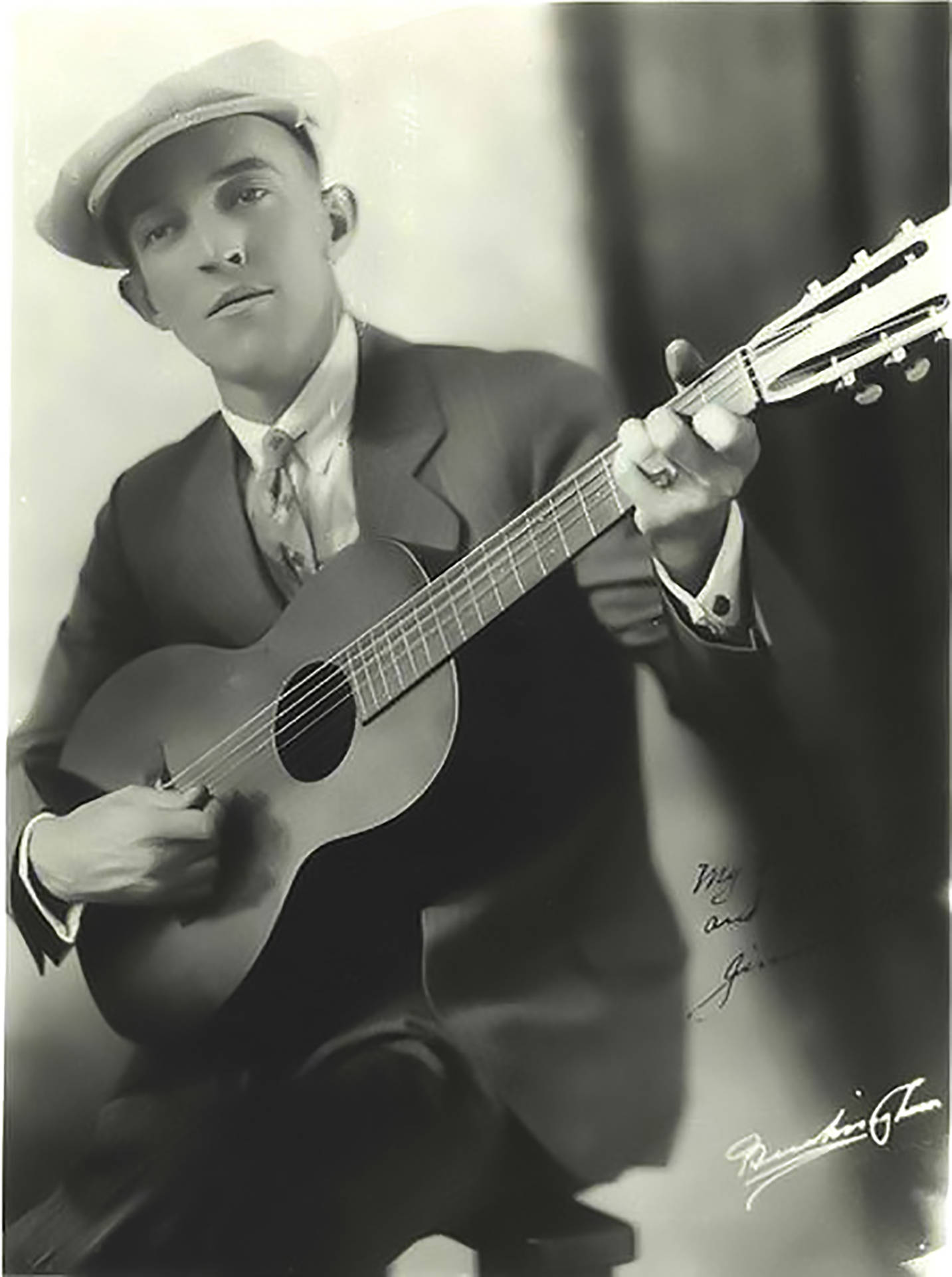 Jimmie Rodgers Autographed Greyscale Photo