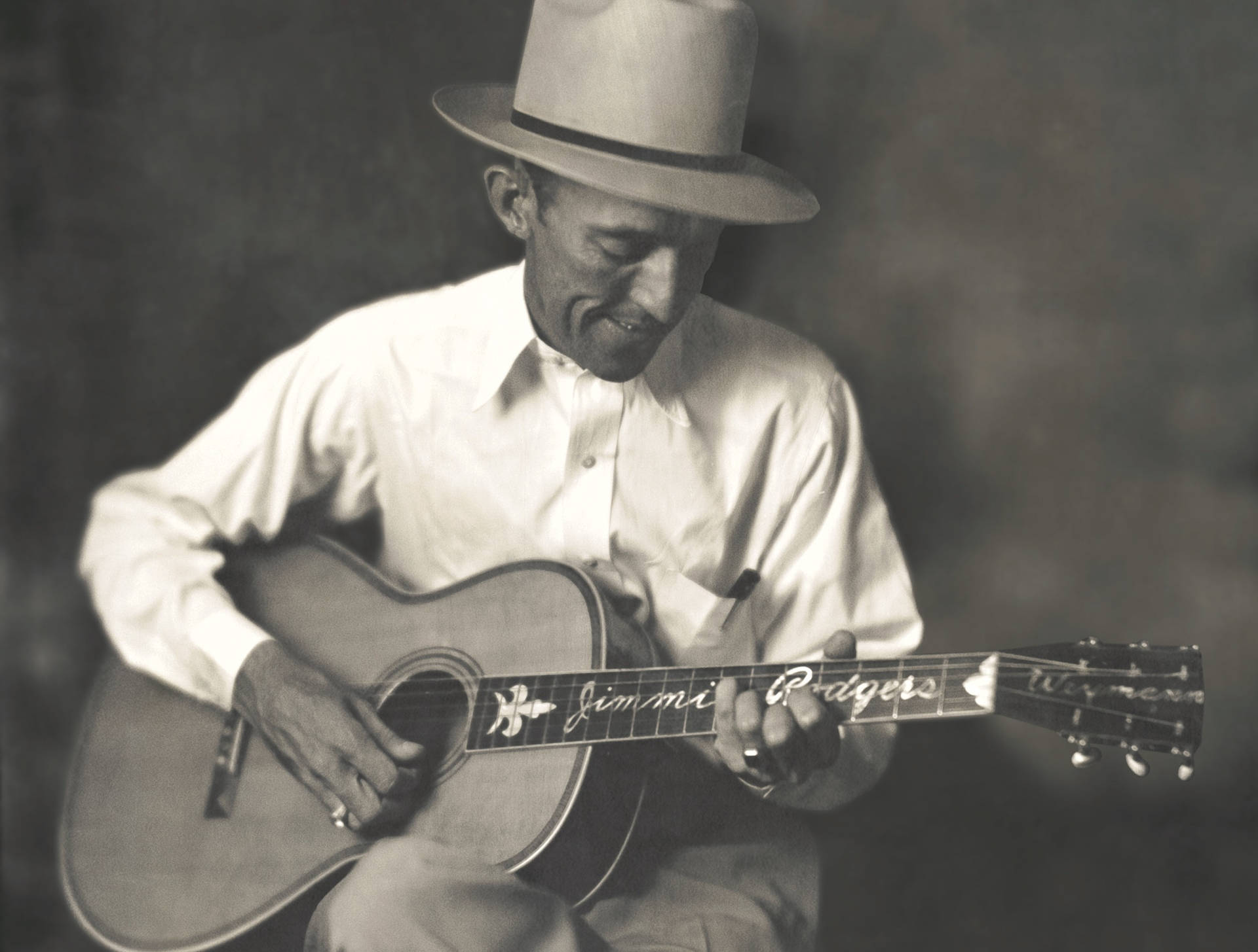 Jimmie Rodgers Classic Greyscale Photo Background