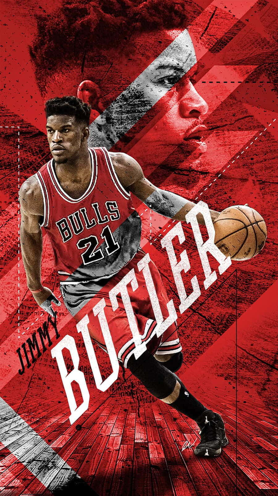 Jimmy Butler Chicago Bulls Artistic Portrait