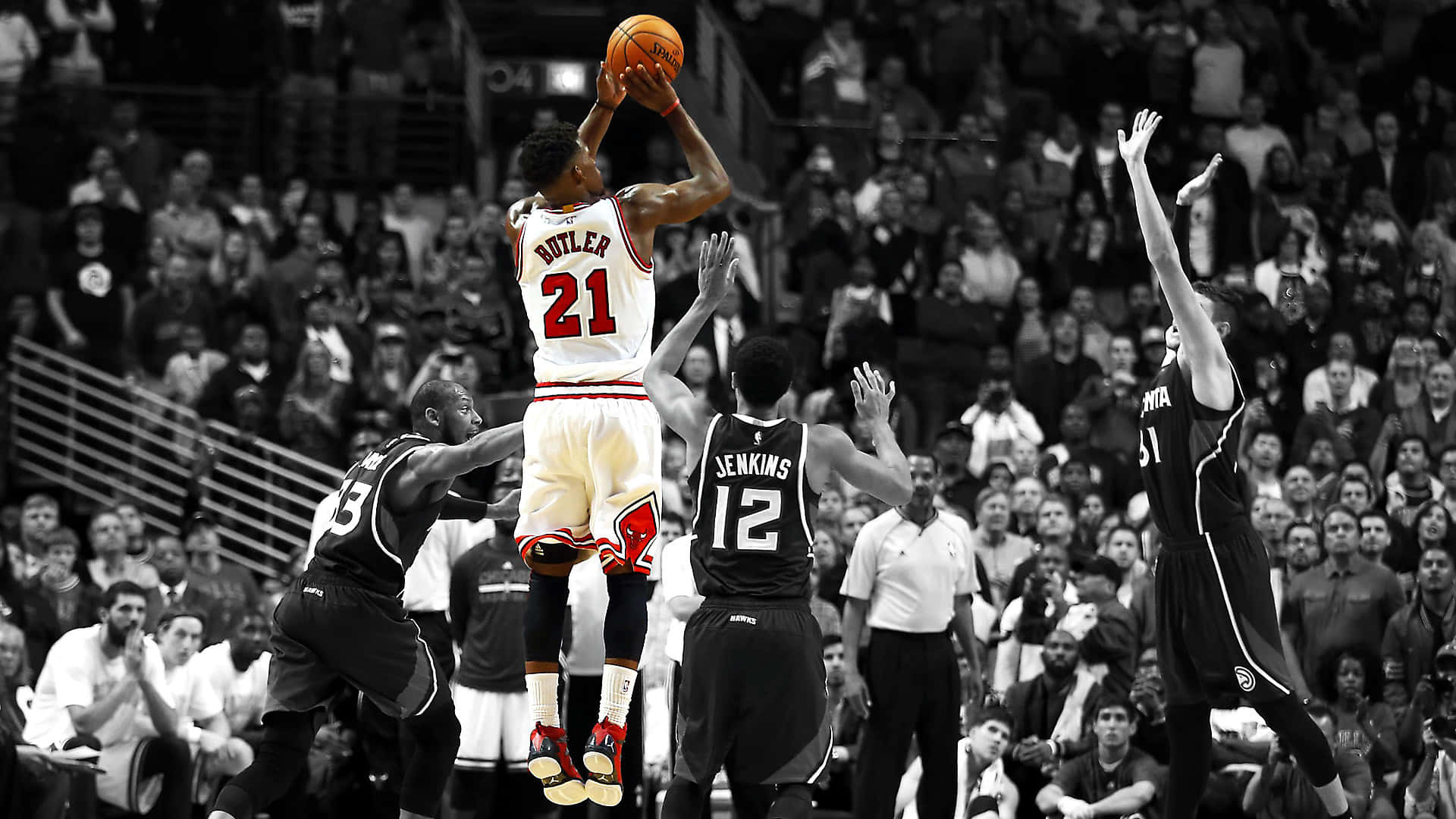 Jimmy Butler Jump Shot Action Background