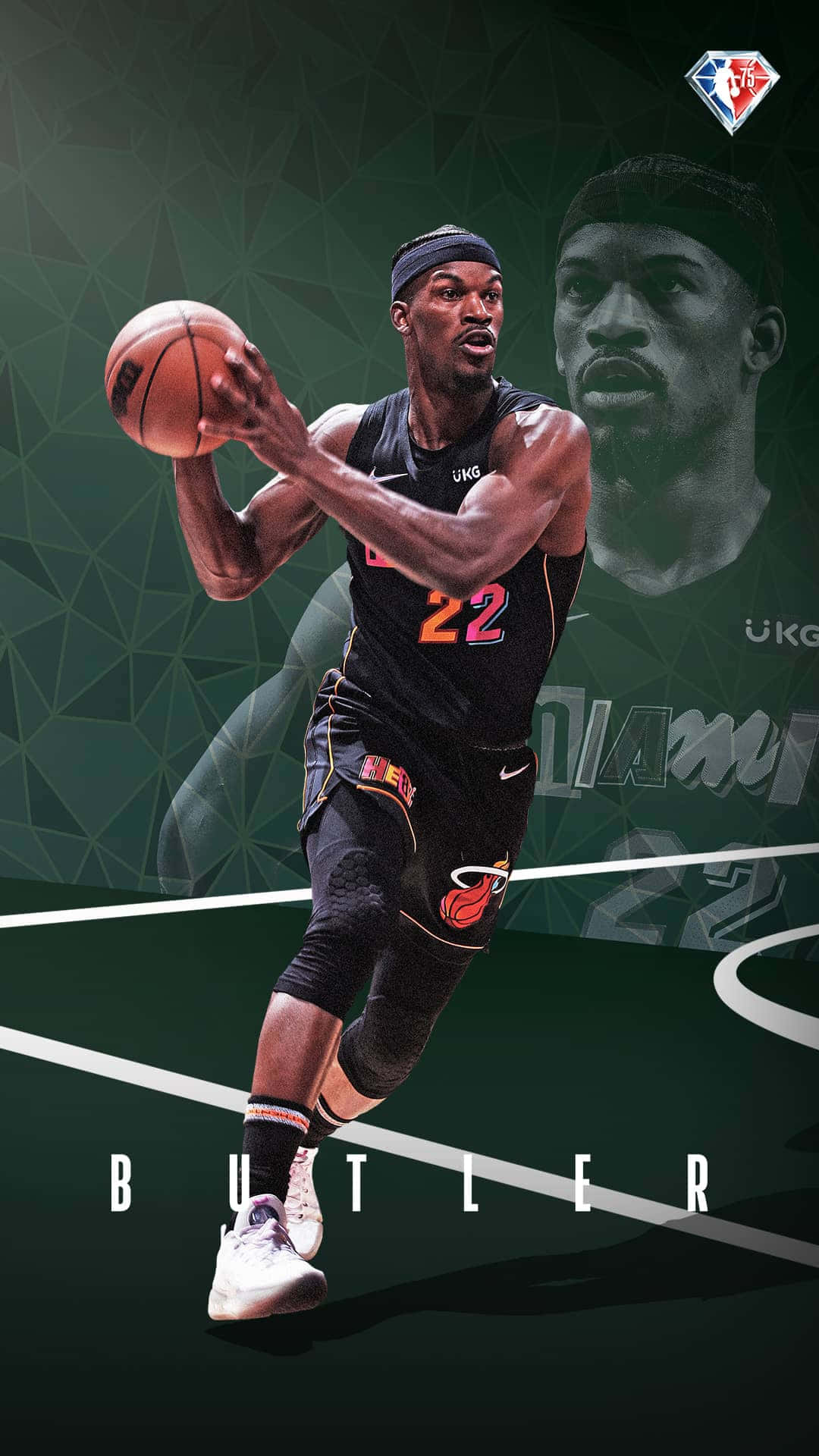Jimmy Butler Miami Heat Action Shot Background