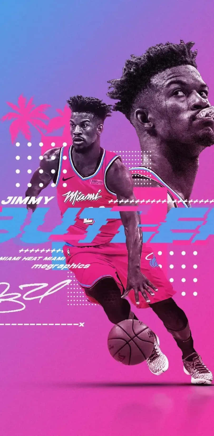 Jimmy Butler Miami Heat Artistic Graphic Background