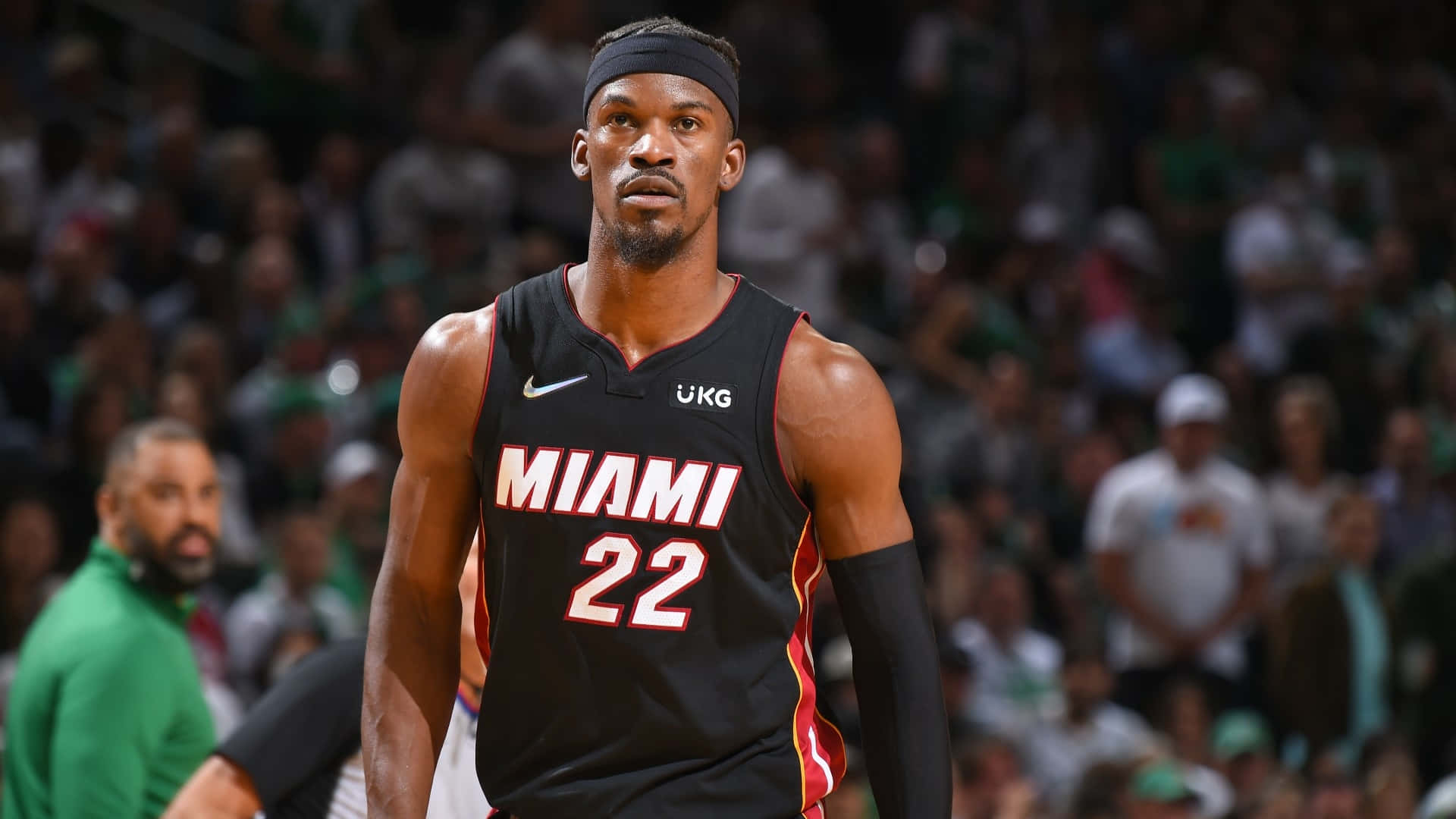 Jimmy Butler Miami Heat Game Focus Background