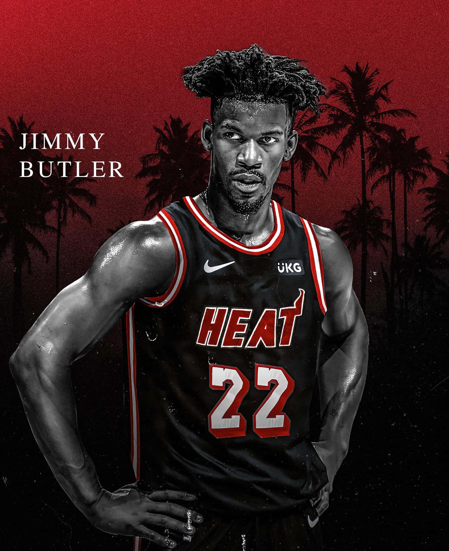 Jimmy Butler Miami Heat Intensity Background
