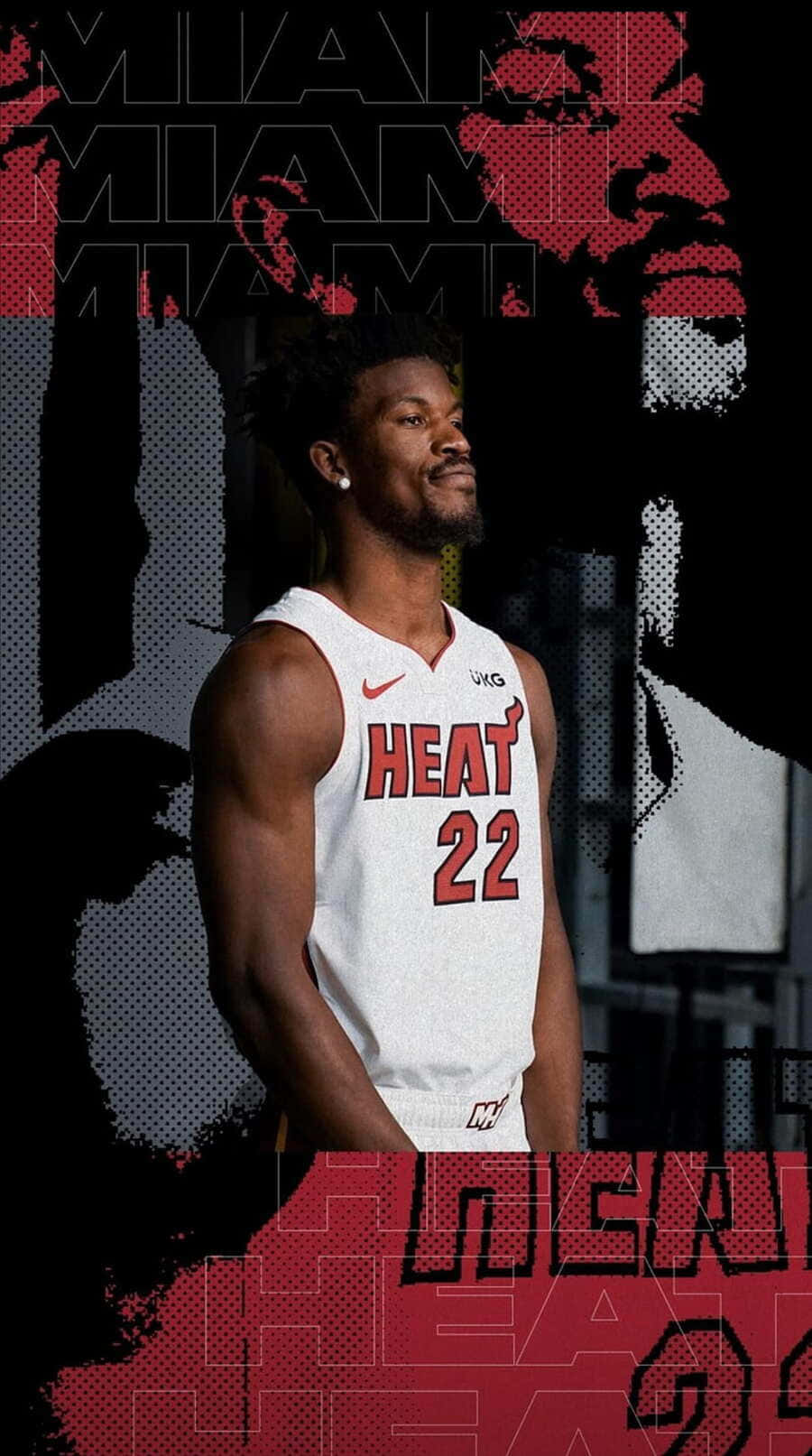 Jimmy Butler Miami Heat Promotional Portrait Background