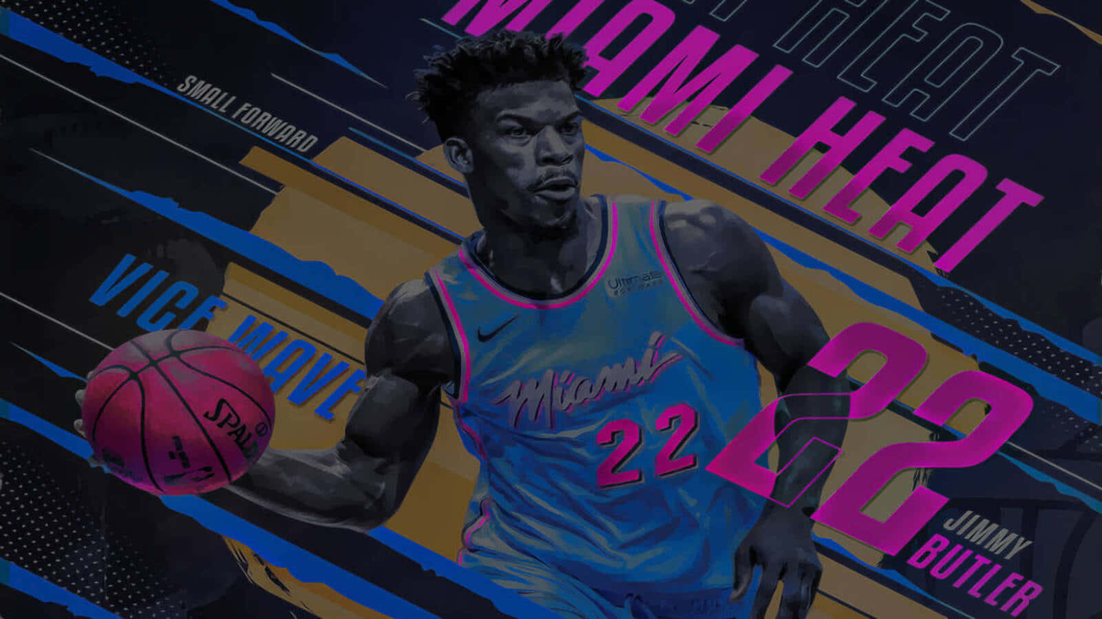 Jimmy Butler Miami Heat Vice Wave Jersey Background
