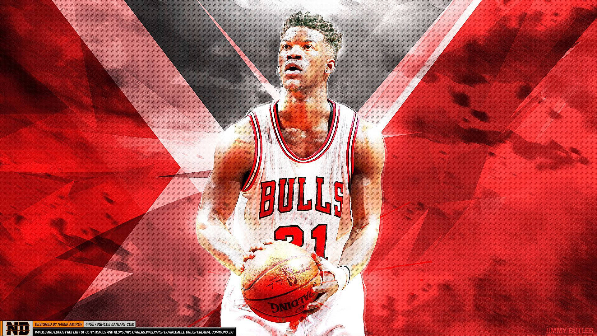 Jimmy Butler Red Ruby Background