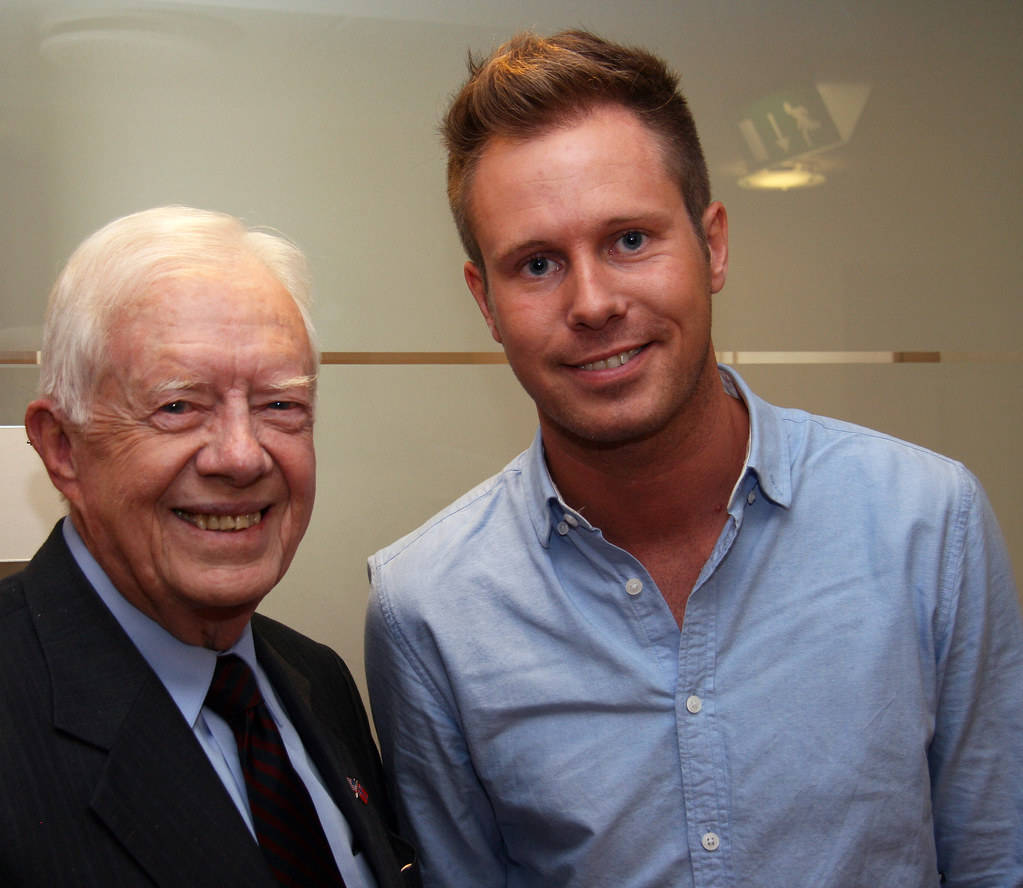 Jimmy Carter Photo With A Young Man