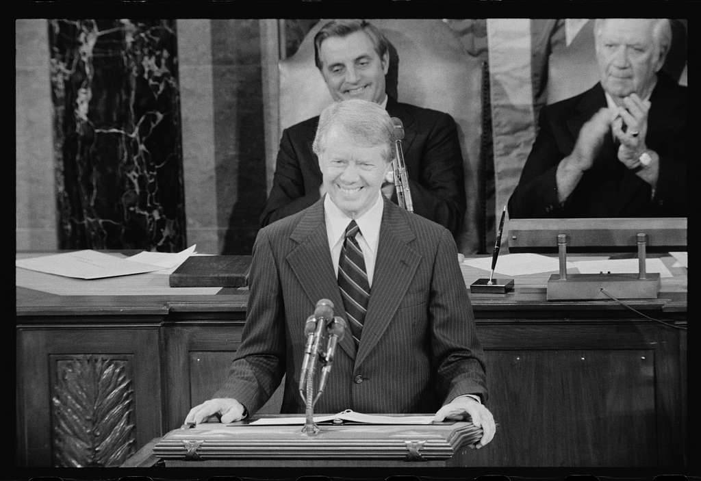 Jimmy Carter With Walter Mondale Background