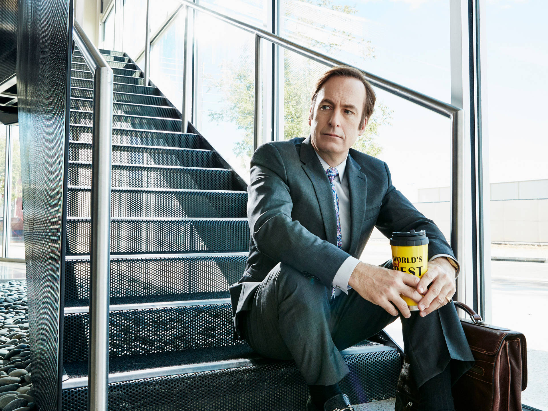Jimmy Mcgill Descending A Staircase In Better Call Saul