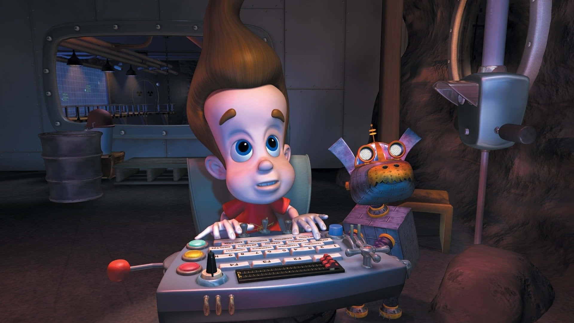 Jimmy Neutron Boy Genius And Goddard Watching