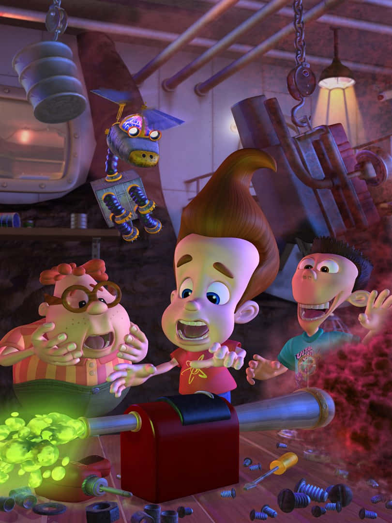 Jimmy Neutron Boy Genius Device Disaster Background