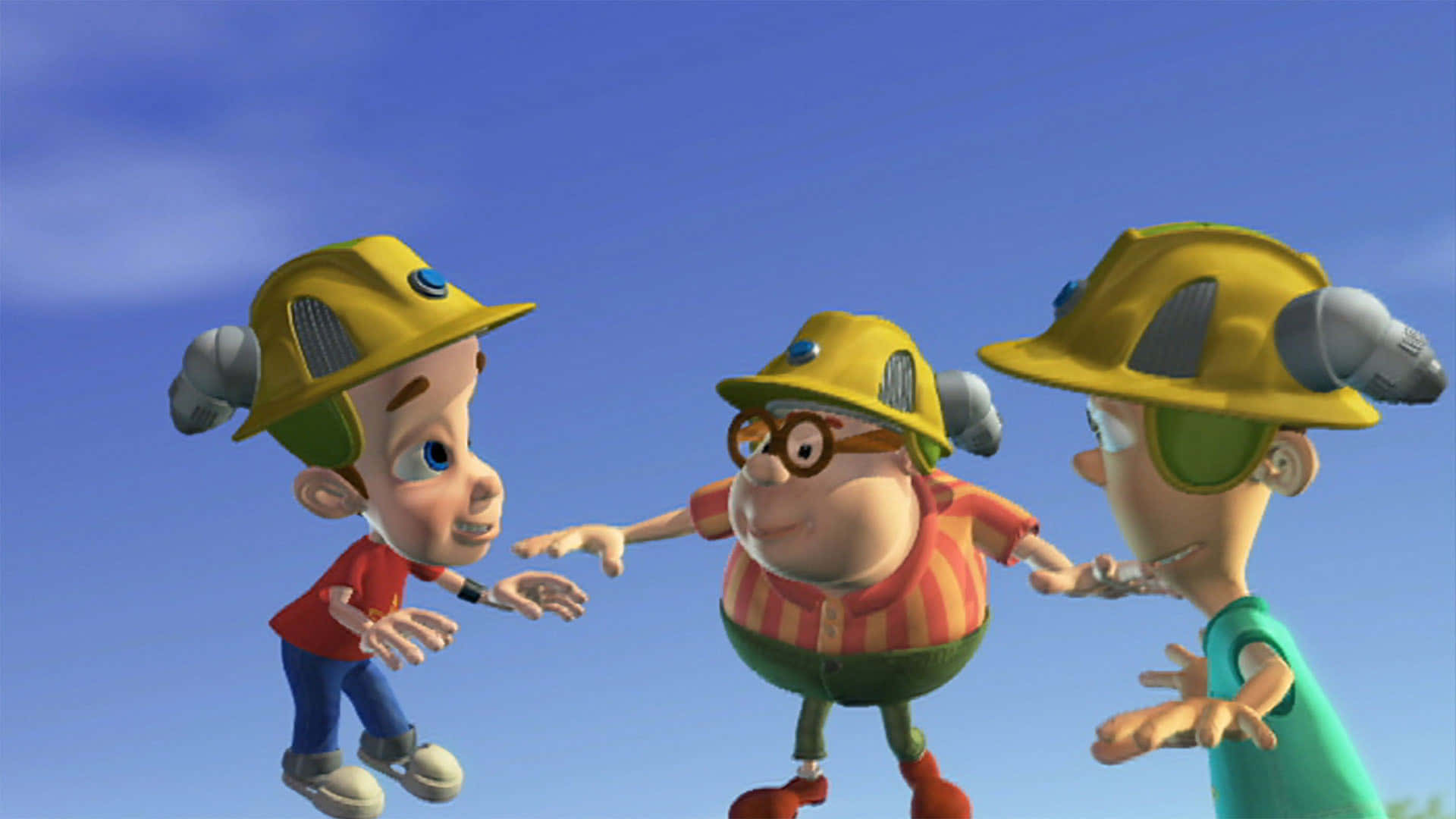 Jimmy Neutron Boy Genius Floating In Air Background