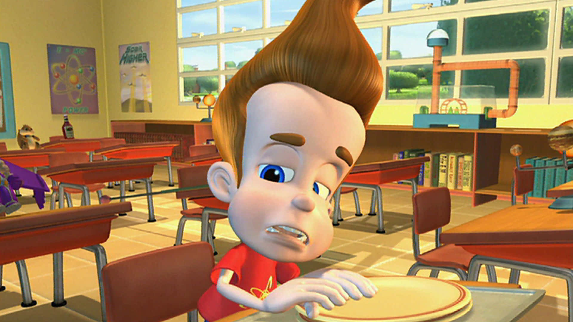 Jimmy Neutron Boy Genius Looking Appalled Background