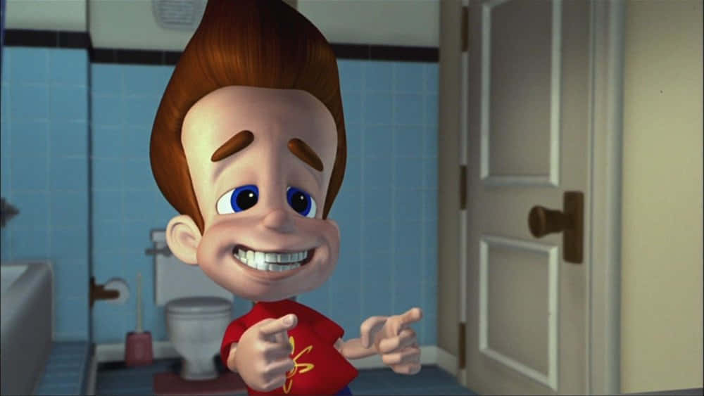 Jimmy Neutron Boy Genius Smiling In Mirror