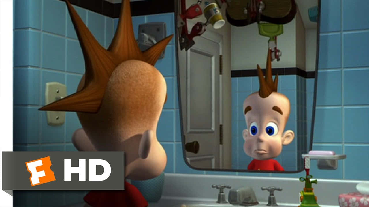 Jimmy Neutron Boy Genius Sporting A Mohawk Background