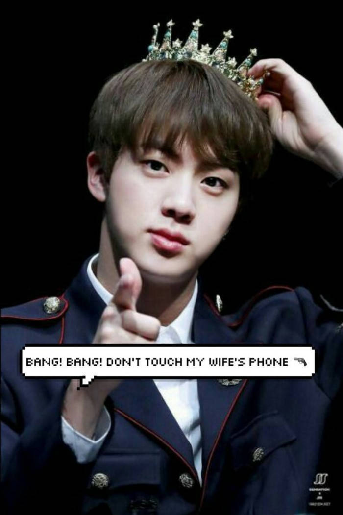 Jin Bts Cute Crown Background