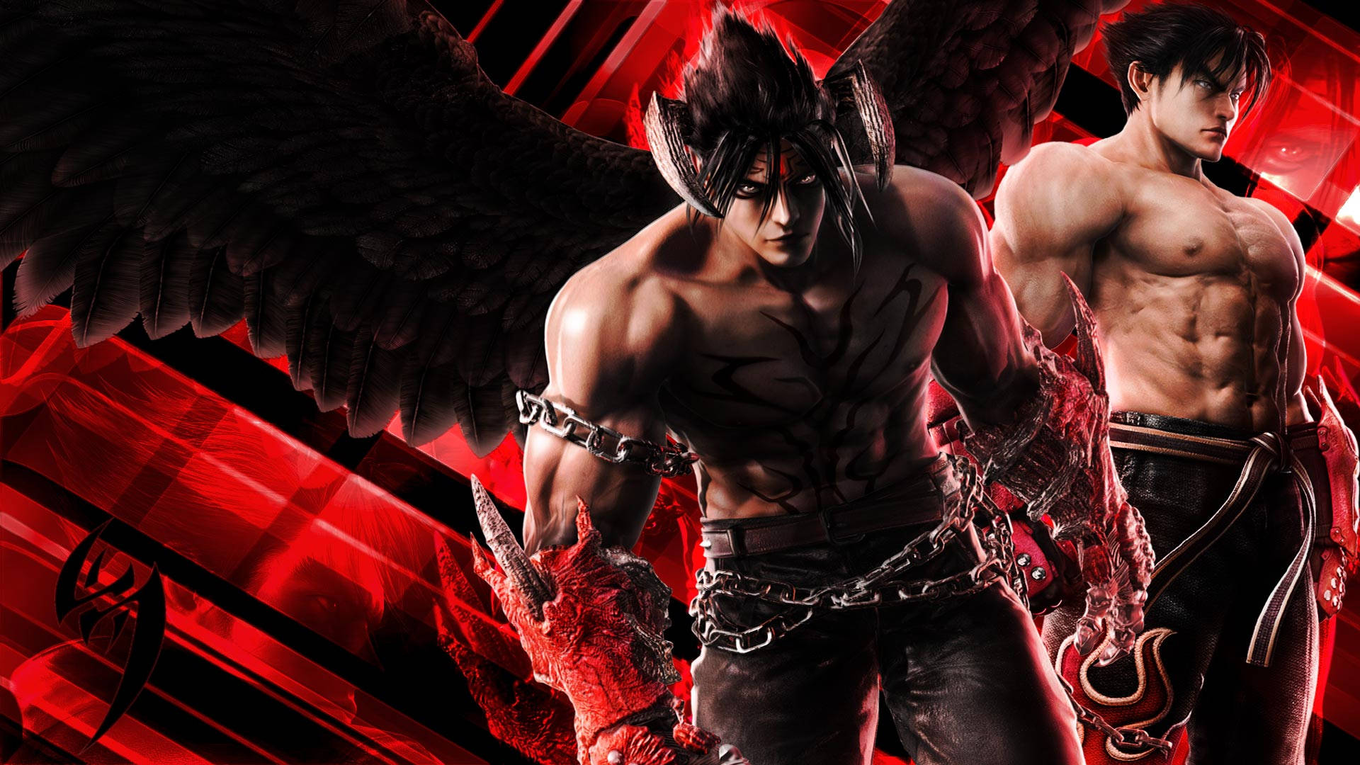 Jin Kazama Normal And Devil Form Background