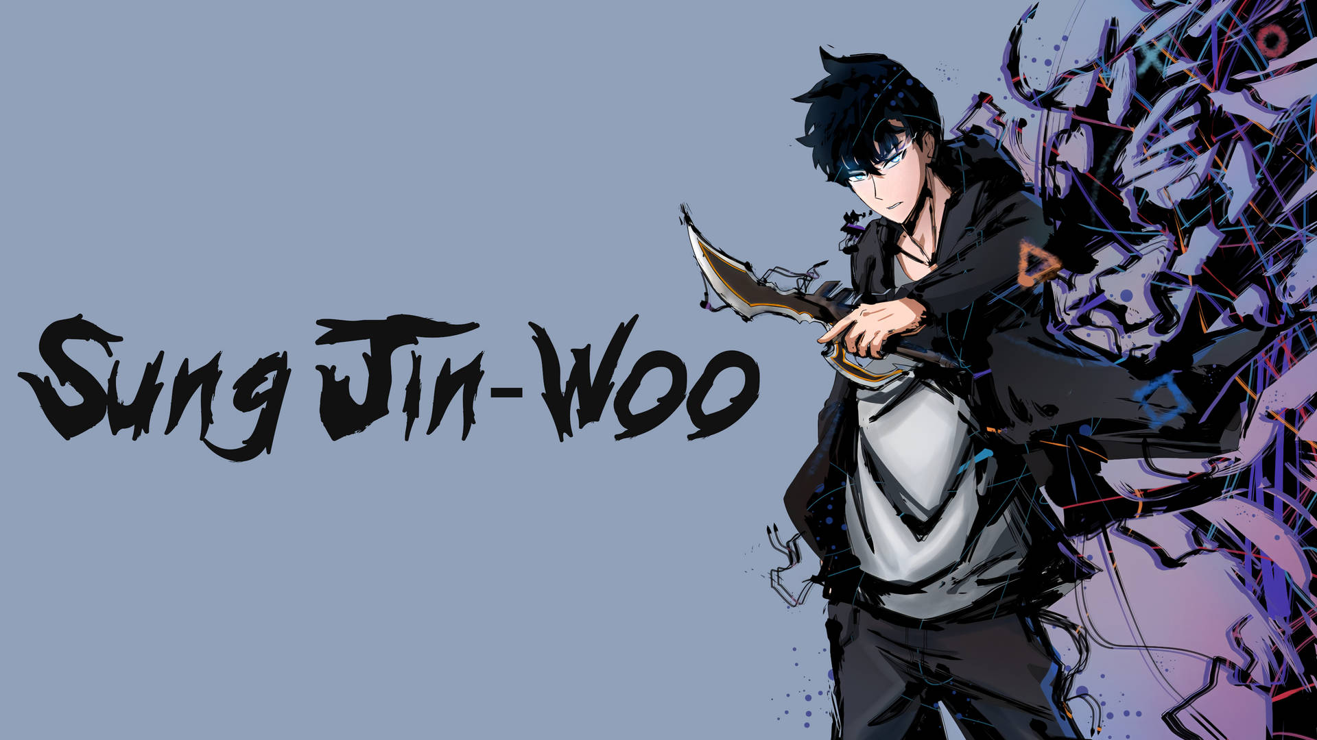 Jin-woo Name Solo Leveling 4k Background
