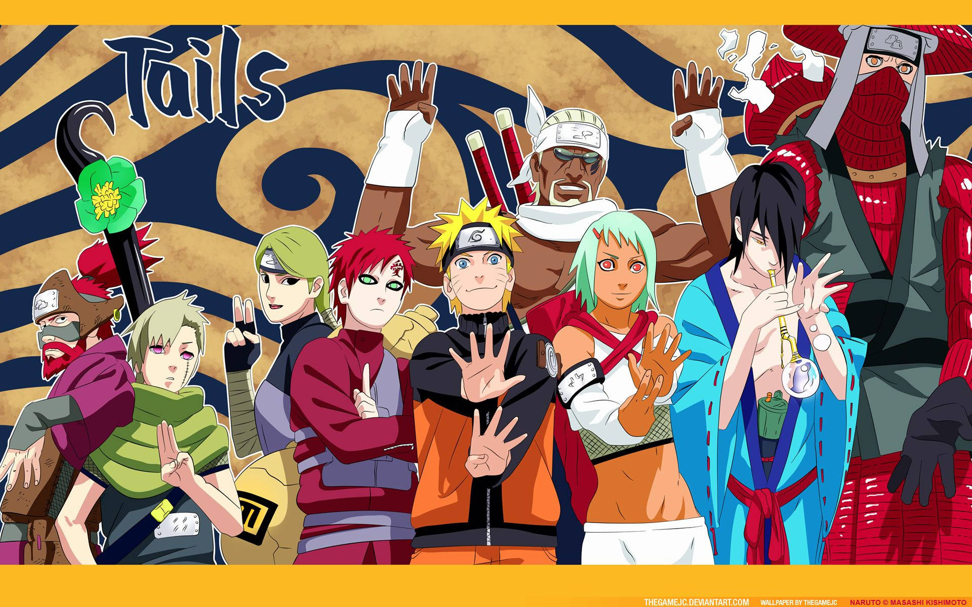 Jinchuriki Naruto Characters Fan Art Background