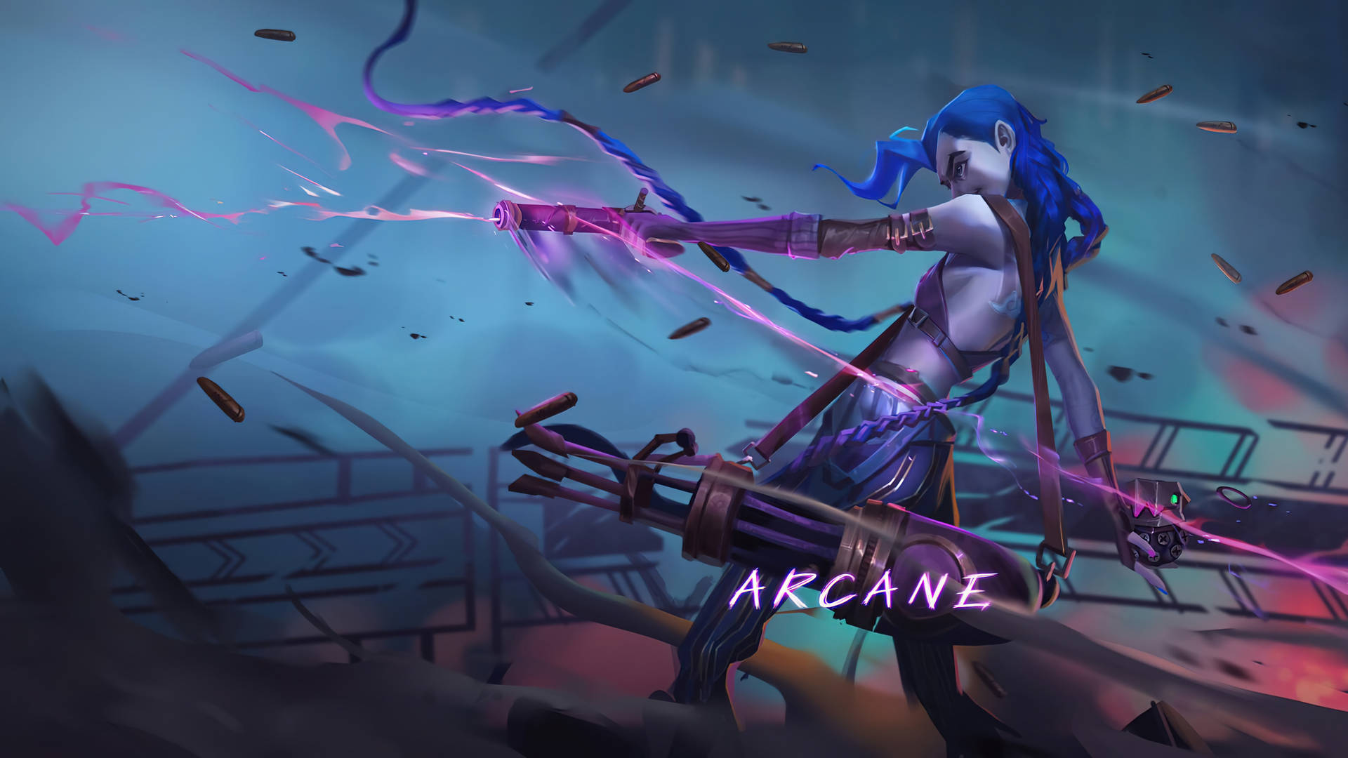Jinx Arcane Cool Weapons Background