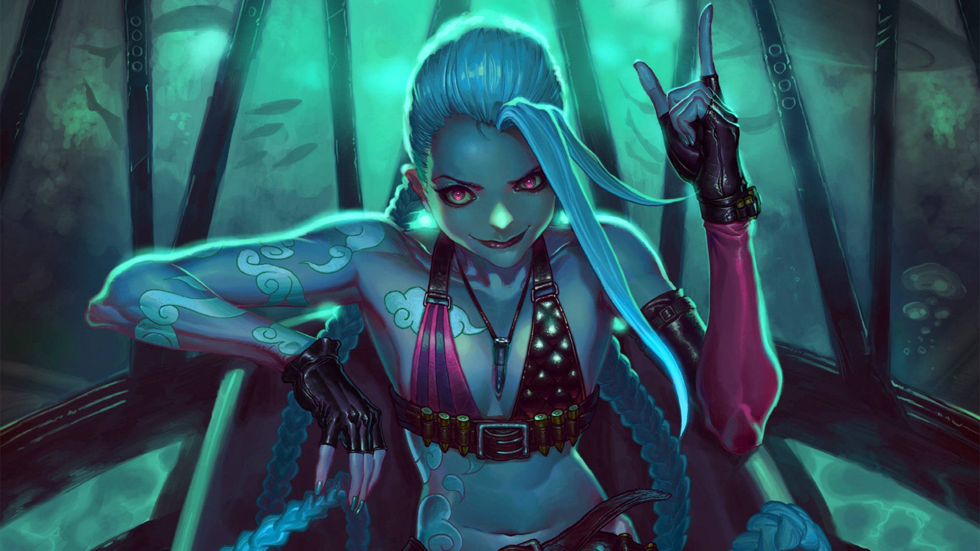 Jinx From League Of Legends Background