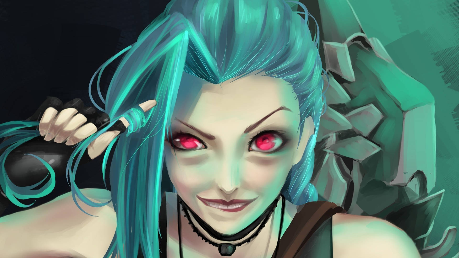 Jinx With Red Eyes Background