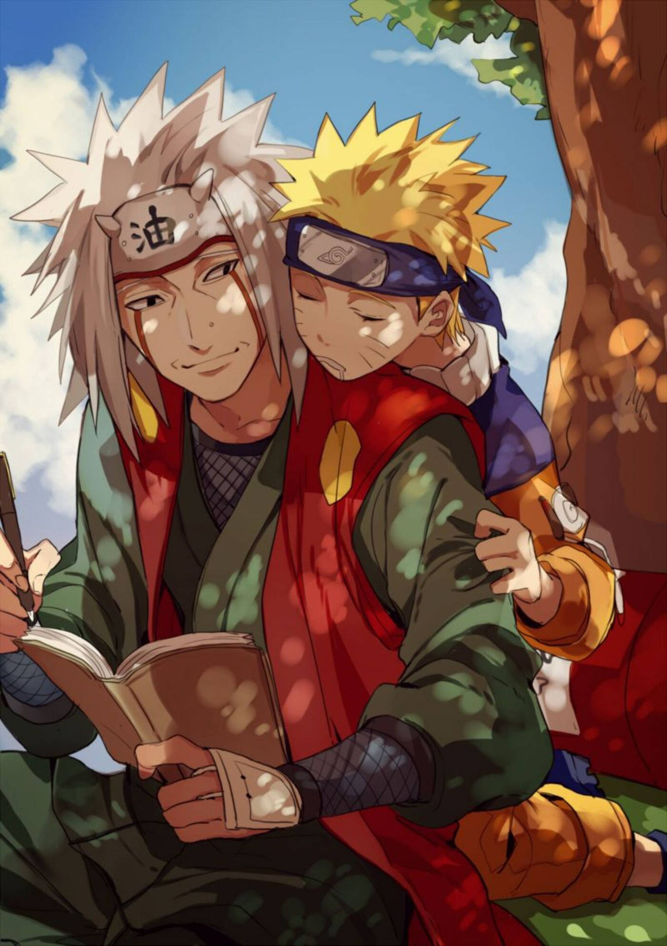Jiraiya And Naruto Sweet Moment Background