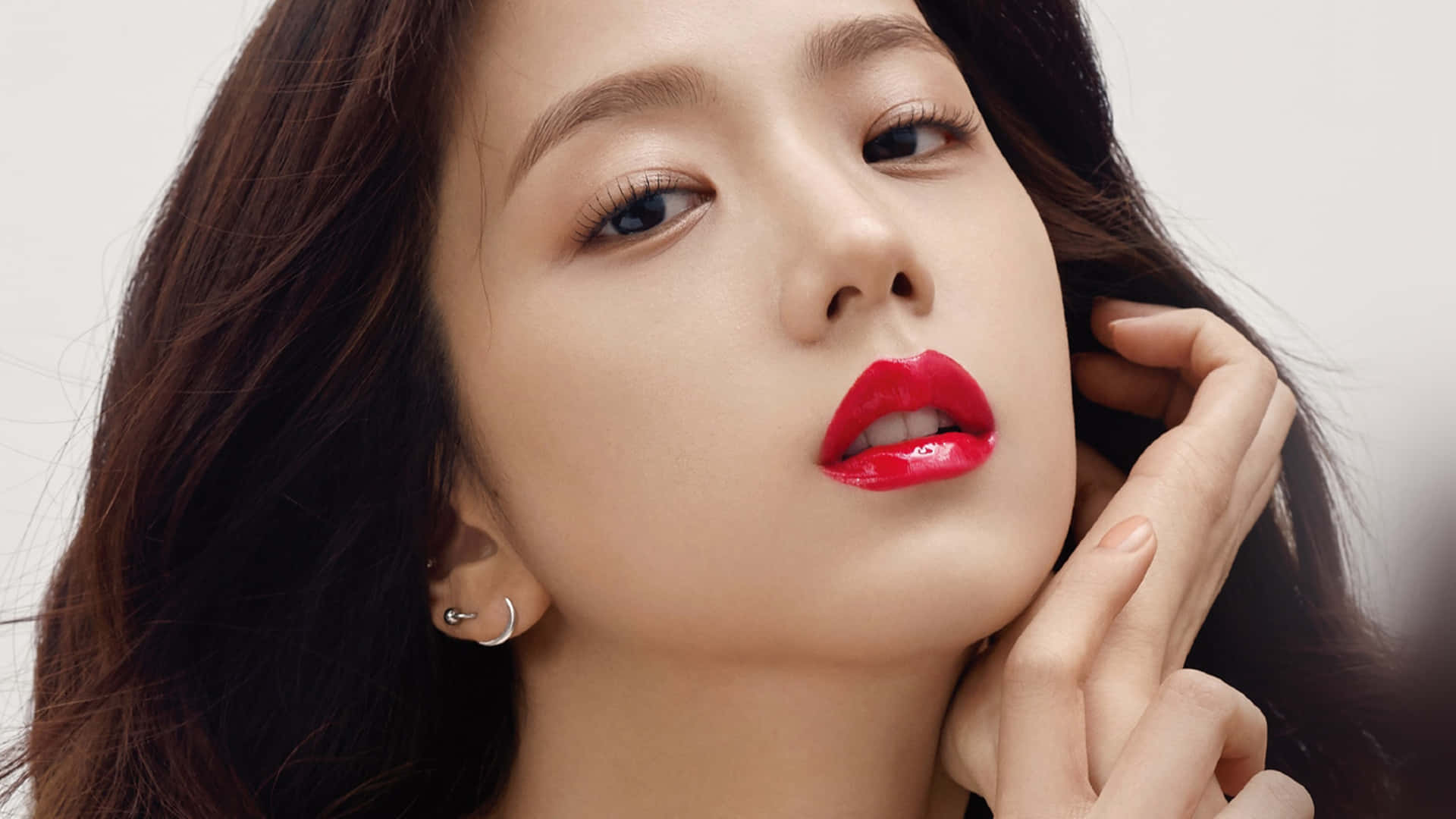 Jisoo Blackpink Red Lips Background
