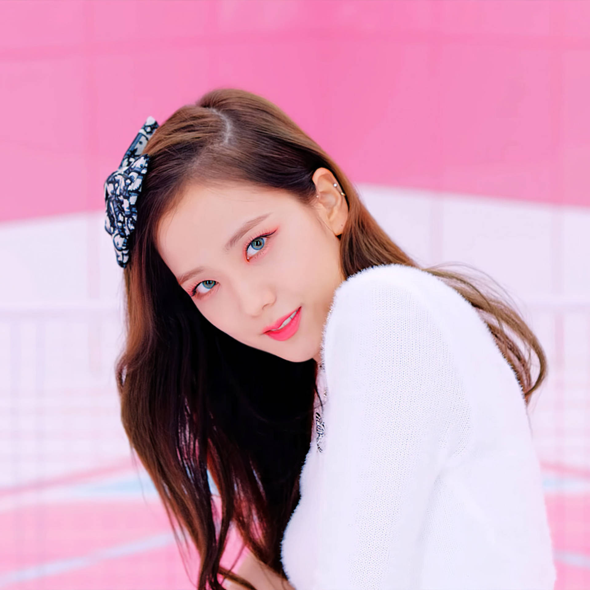 Jisoo Cute Pink Background