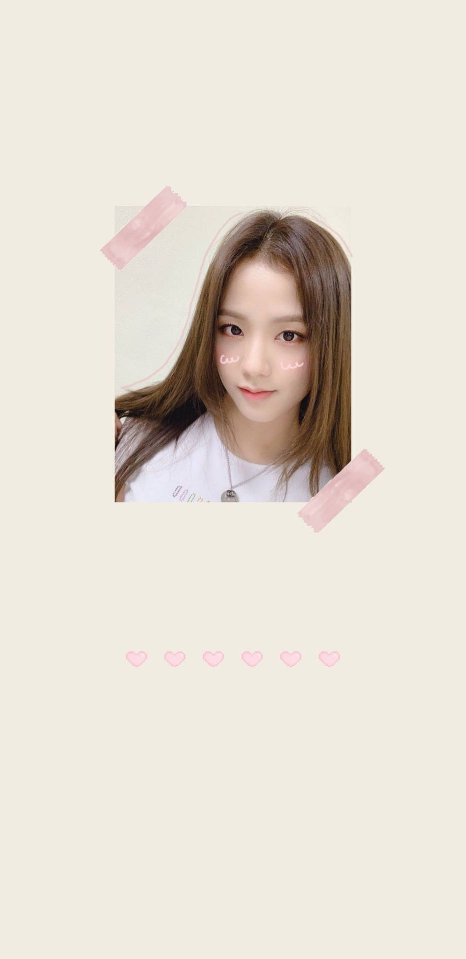 Jisoo Cute Smile Pink Aesthetic Background
