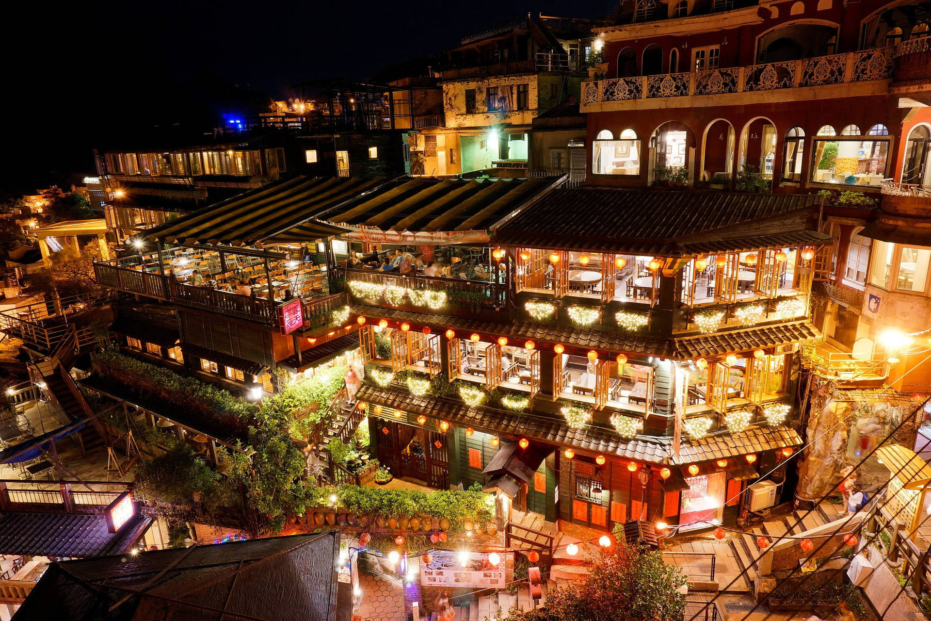 Jiufen Old Street Taiwan Background